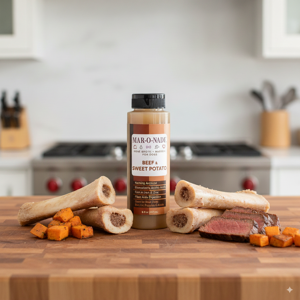 Beef & Sweet Potato Bone Broth + Marrow for Dogs