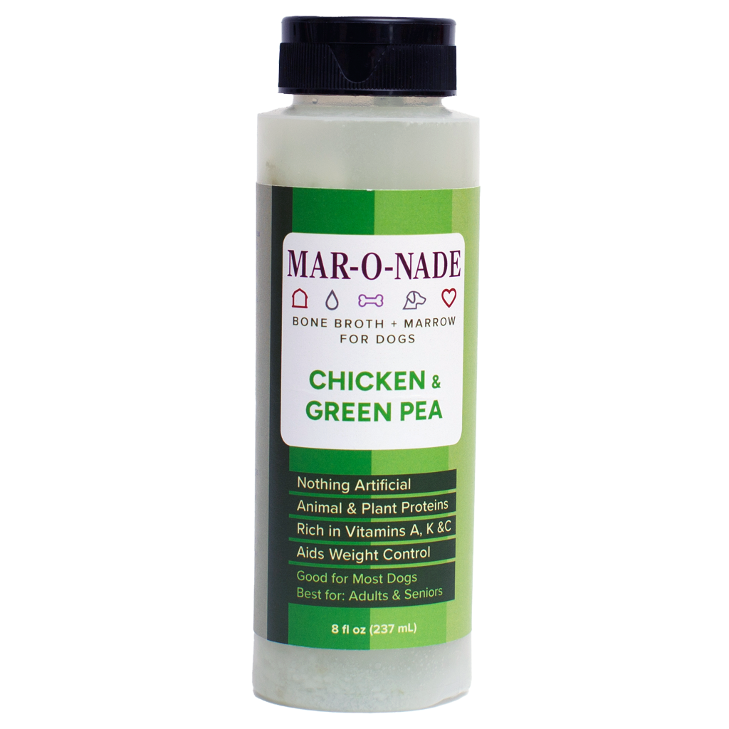 Chicken & Green Pea Bone Broth + Marrow for Dogs 8 oz