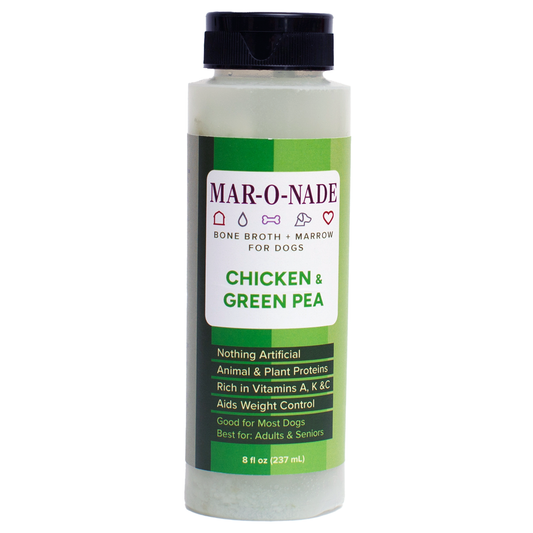 Chicken & Green Pea Bone Broth + Marrow for Dogs 8 oz