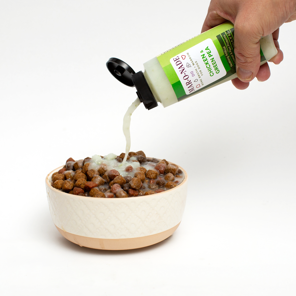 Chicken & Green Pea Bone Broth + Marrow for Dogs 8 oz