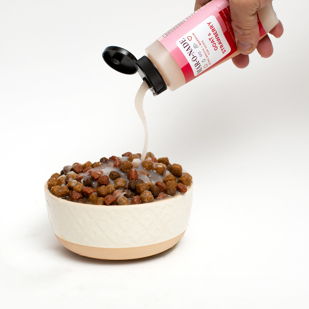 Goat & Strawberry Bone Broth + Marrow for Dogs 8 oz